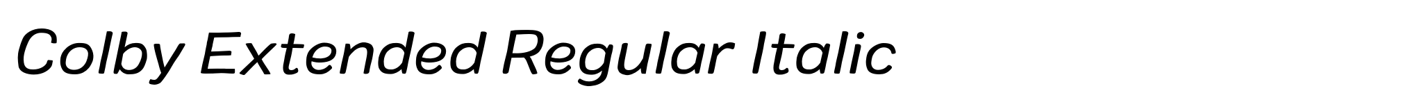 Colby Extended Regular Italic image
